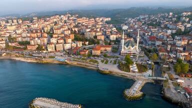Akcakoca Town coastal view in Duzce Province
