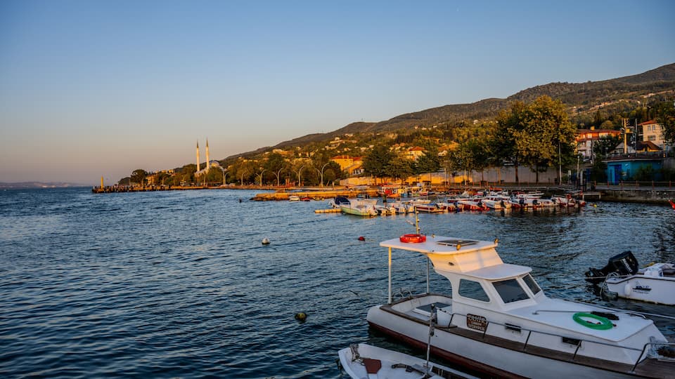 Boats Docked at Karamürsel Harbor