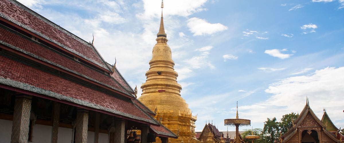 Wat Phra That Hariphunchai, Amphoe Mueang Lamphun, Lamphun, Thailand, 11 - Aug - 2018