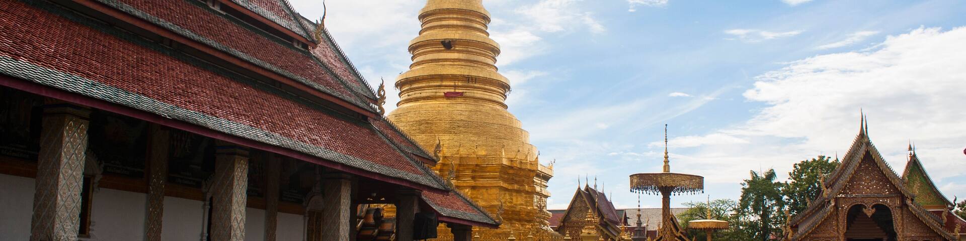 Wat Phra That Hariphunchai, Amphoe Mueang Lamphun, Lamphun, Thailand, 11 - Aug - 2018