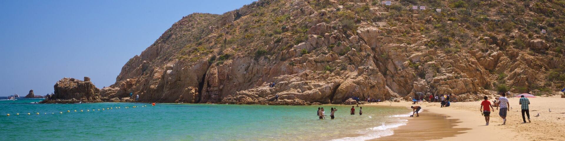 Cannery Beach showing general coastal views, a sandy beach and rugged coastline