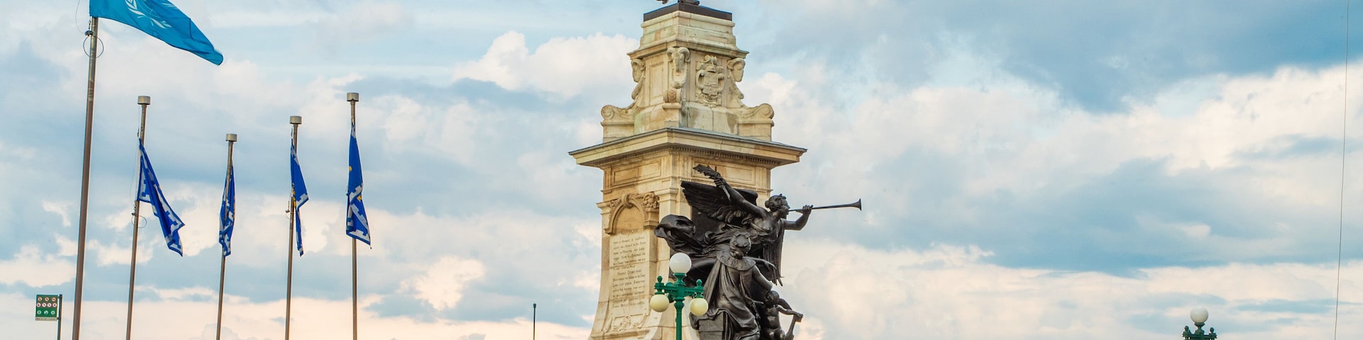 Samuel de Champlain Statue showing heritage elements and a statue or sculpture