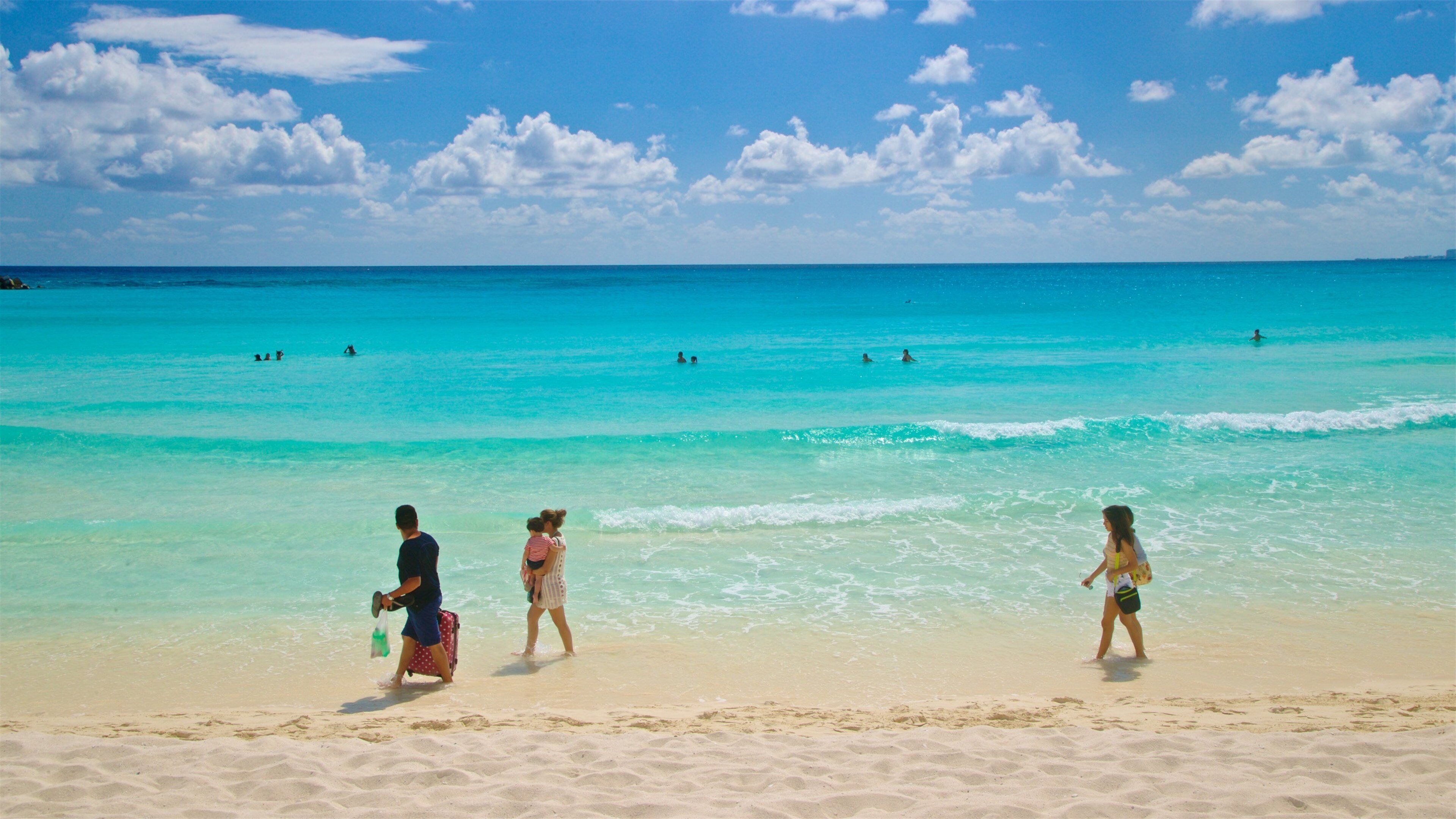 Chac Mool Beach showing general coastal views, tropical scenes and a beach