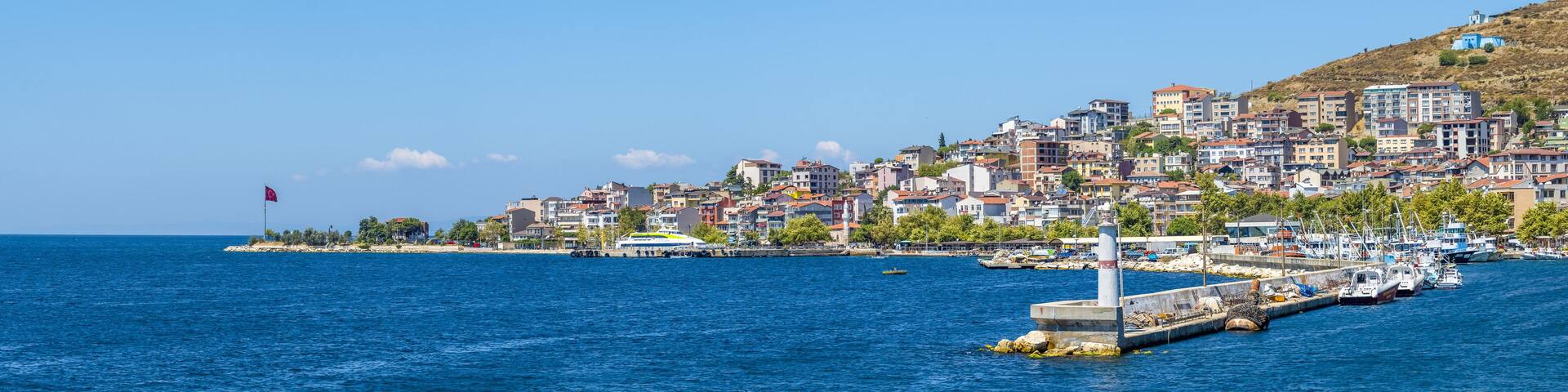 Marmara Island view from Marmara Sea in Turkey.
