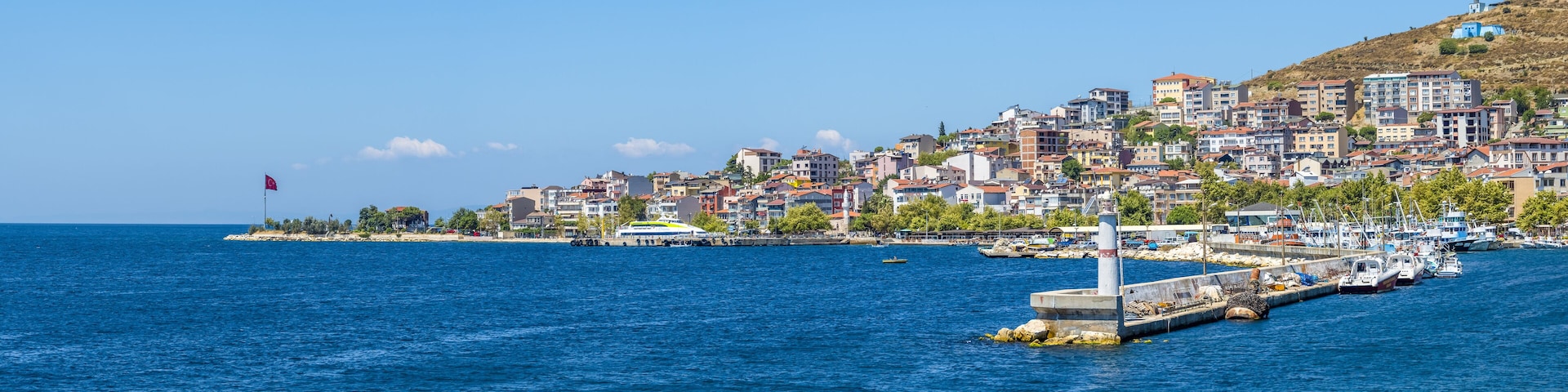 Marmara Island view from Marmara Sea in Turkey.