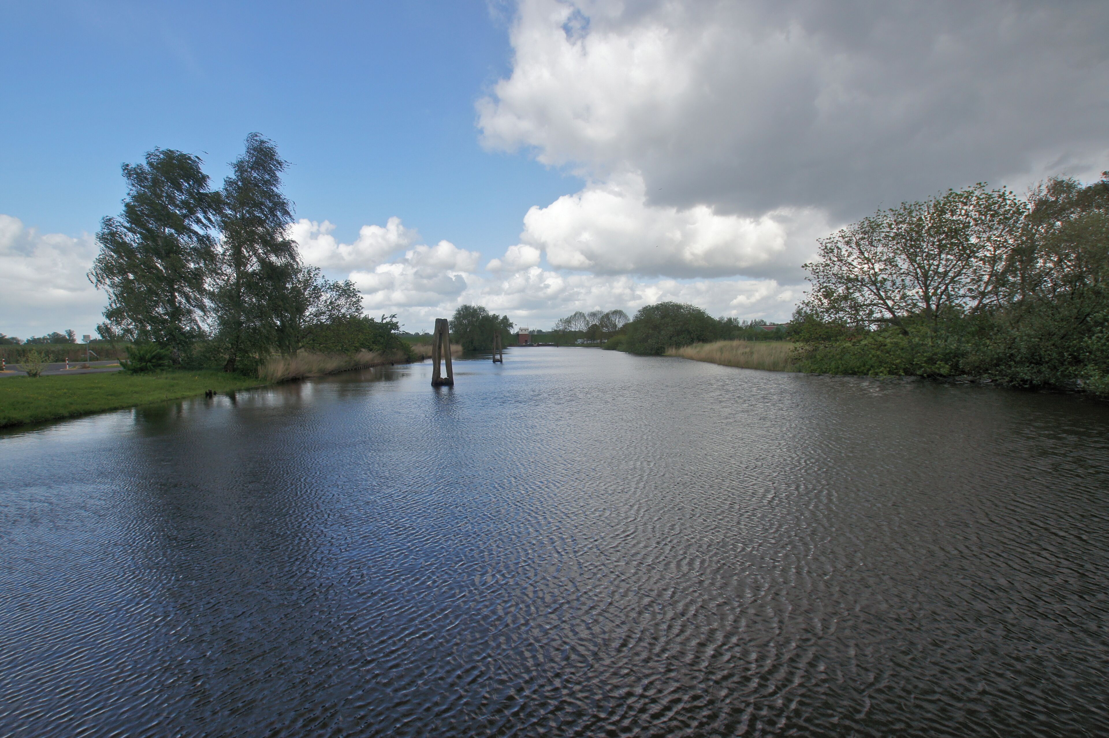 Borstel (Jork) (Neuenschleuse), Germany: Former river port outside the dike on theNeuenschleuser Wettern