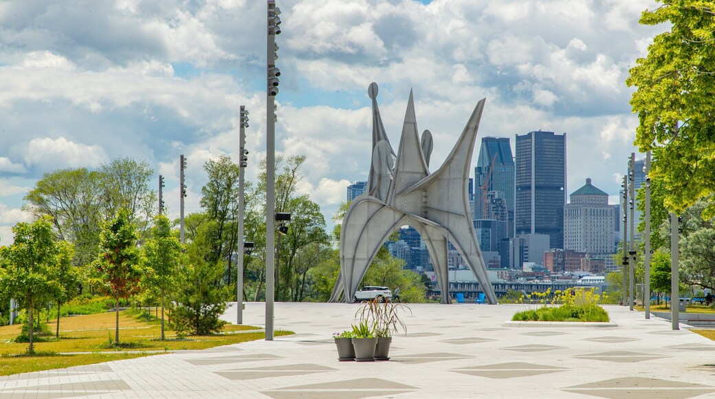 Parc Jean-Drapeau which includes a garden and outdoor art