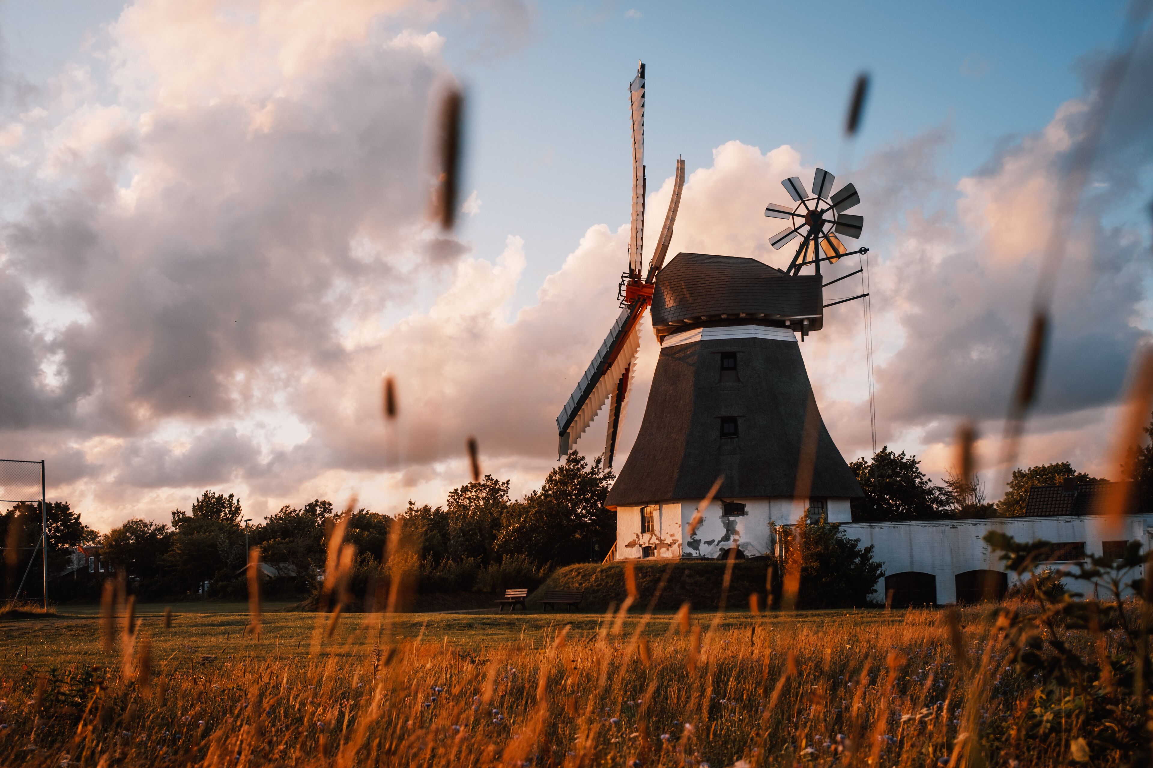 Alte Windmühle auf Insel Föhr