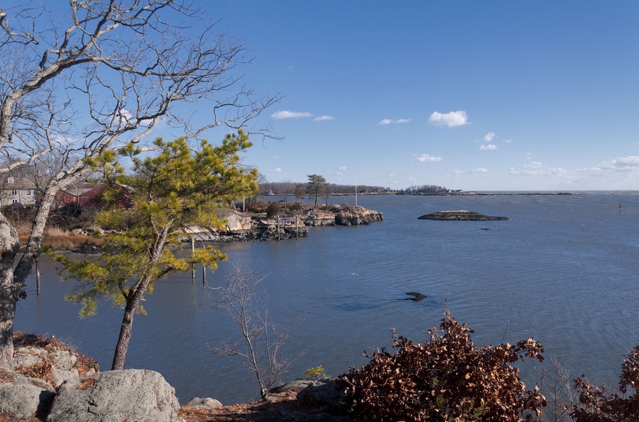 Kelsey Island in Long Island Sound in Branford Connecticut on a cold winter morning.; Shutterstock ID 355954055; Purchase Order: -