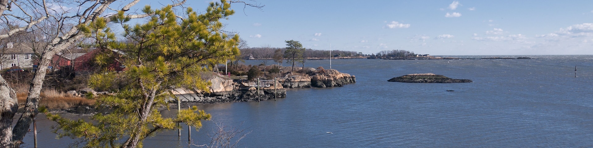 Kelsey Island in Long Island Sound in Branford Connecticut on a cold winter morning.; Shutterstock ID 355954055; Purchase Order: -