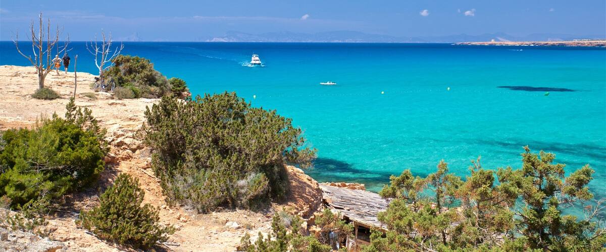 Cala Saona featuring rocky coastline and general coastal views