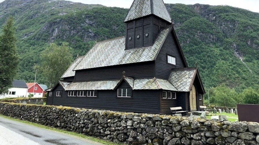 The Roldal Stave Church was built between 1200 and 1250, and is famous for its healing crucifix still in the church. According to legend it sweats once a year on “Olsok”