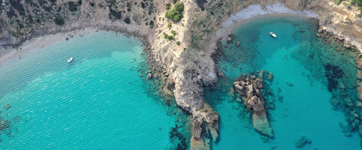 Espagne, sur l'île de Minorque, plage d'Arenal d'en Castell