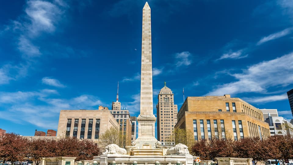 McKinley Monument on Niagara Square in Buffalo - NY, USA