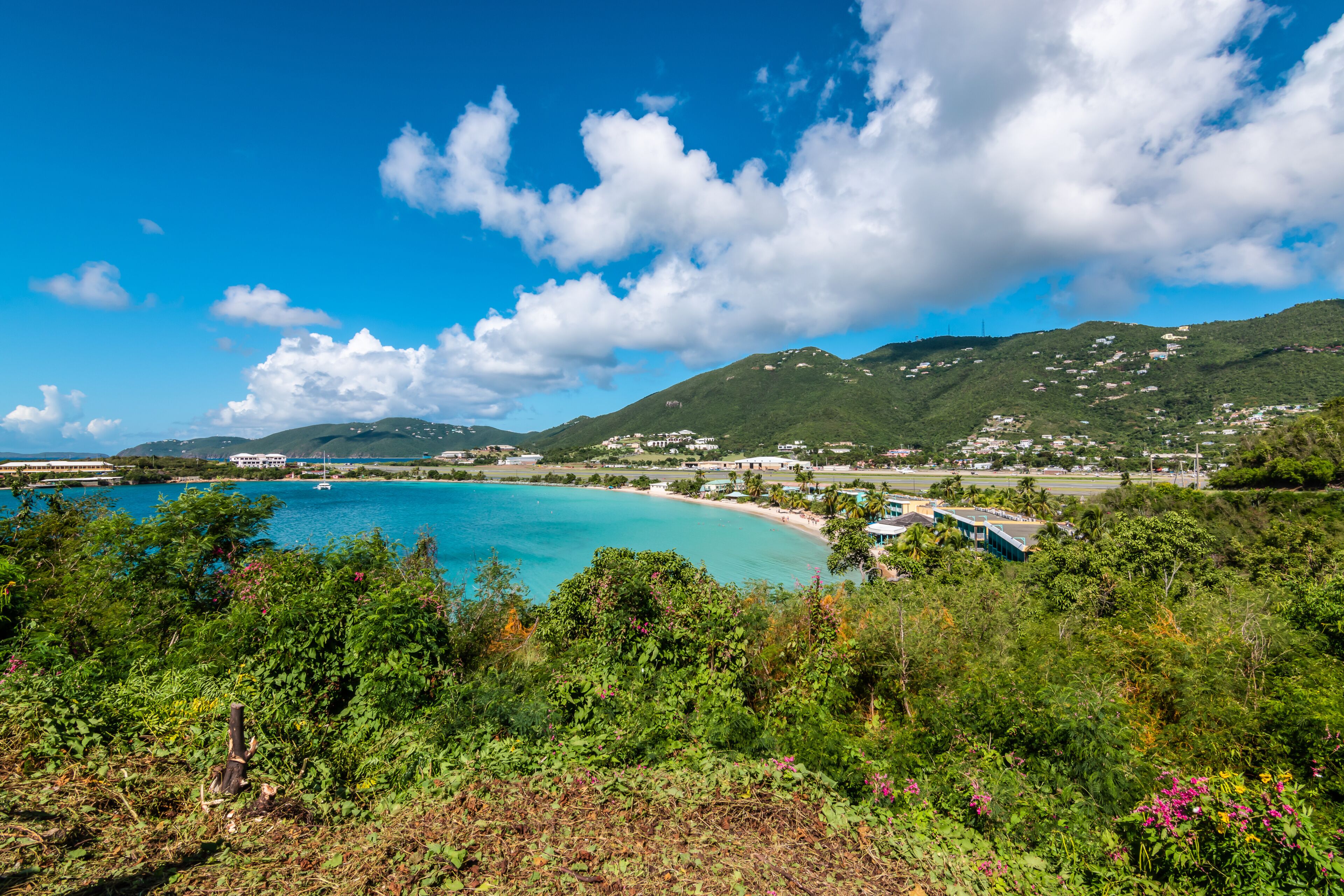 Charlotte Amalie West, St Thomas, U.S. Virgin Islands. Panoramic view of the Island.