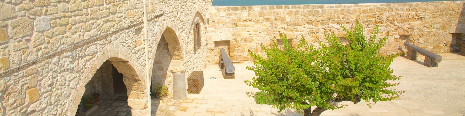 Forte de Larnaca mostrando arquitetura de patrimônio e um castelo