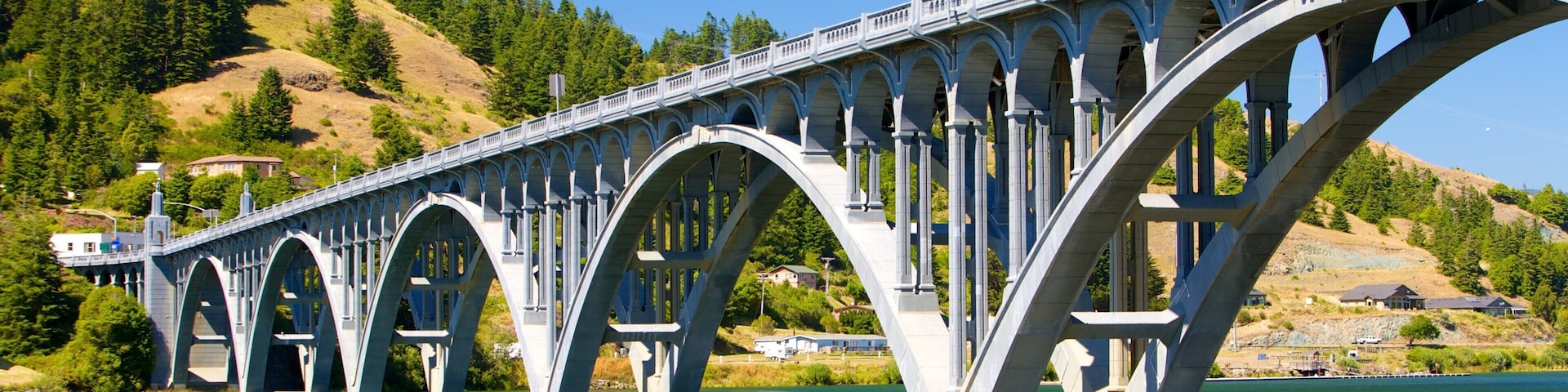 Patterson Bridge featuring a bridge and a river or creek