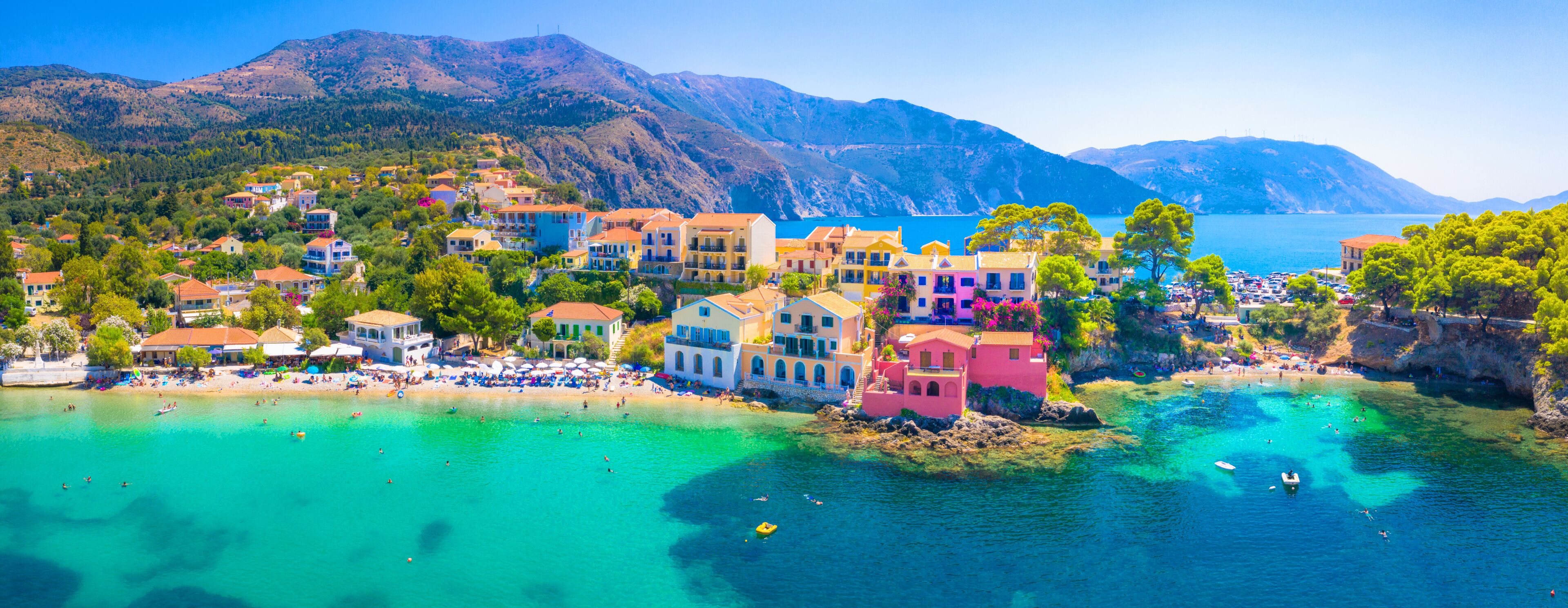 Picturesque Assos village in Kefalonia island, Greece  