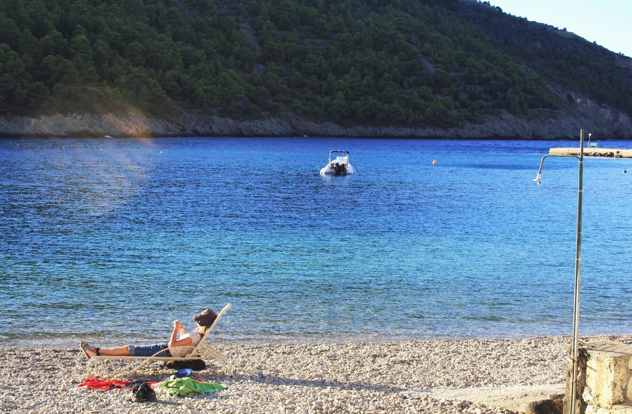 #Beach not the most comfortable beach because of the pebbles, but definitely the best surroundings. 