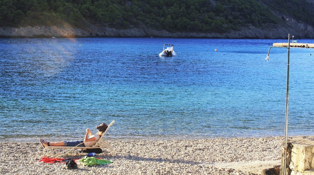 #Beach not the most comfortable beach because of the pebbles, but definitely the best surroundings.