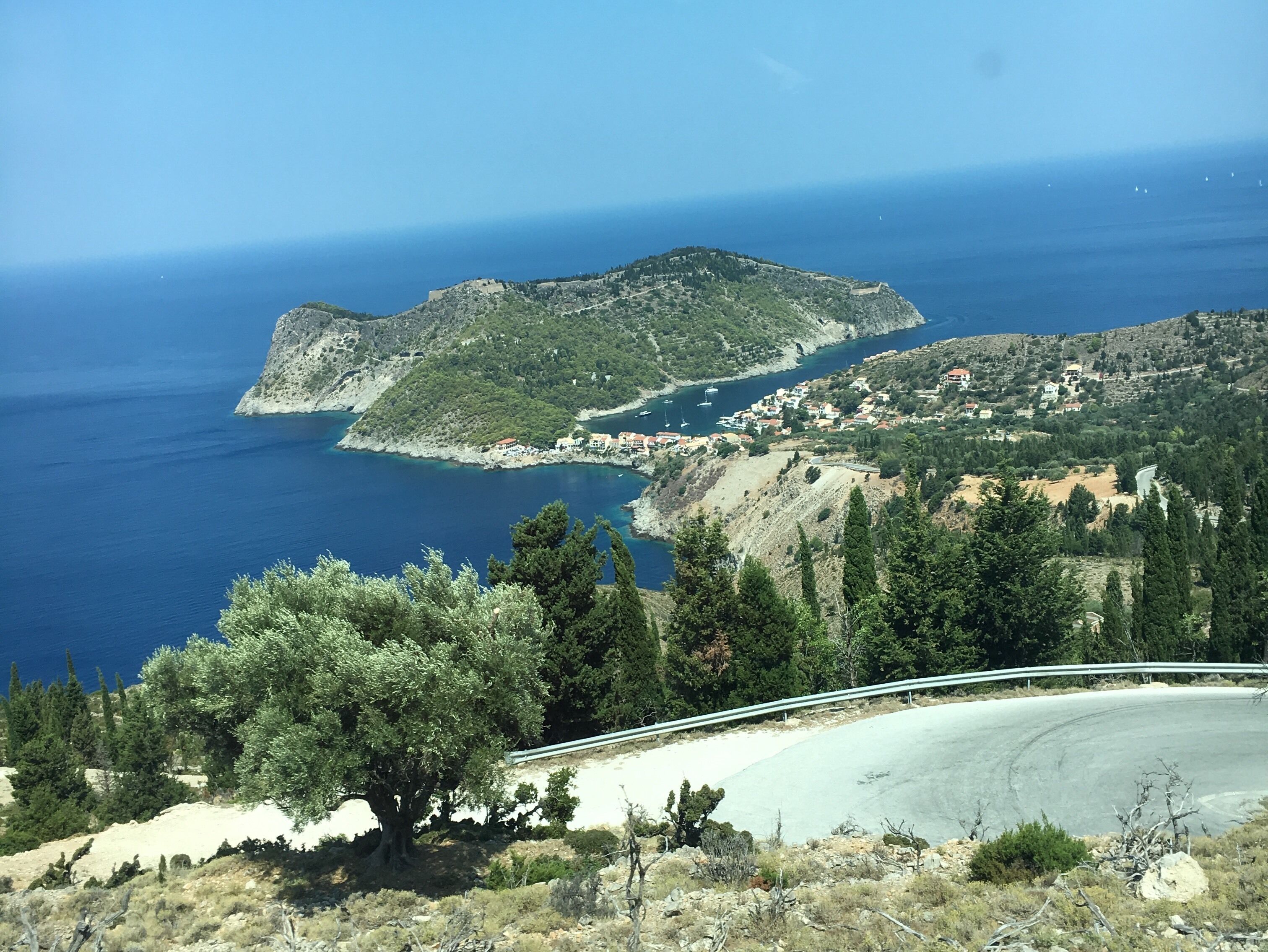 The amazing view as we traveled down to the village of Assos