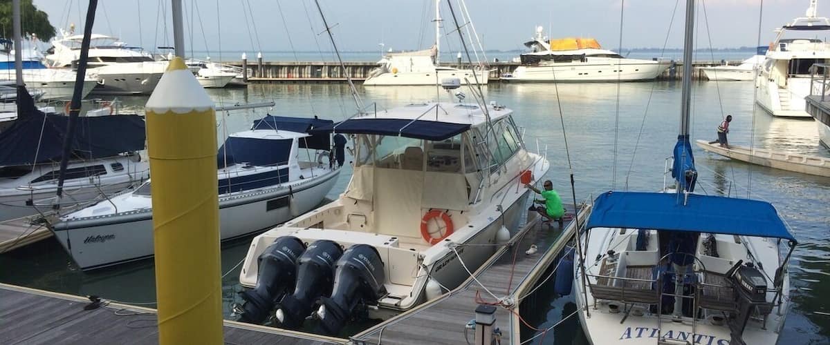 Beautiful harbor at Straits Quay in Penang