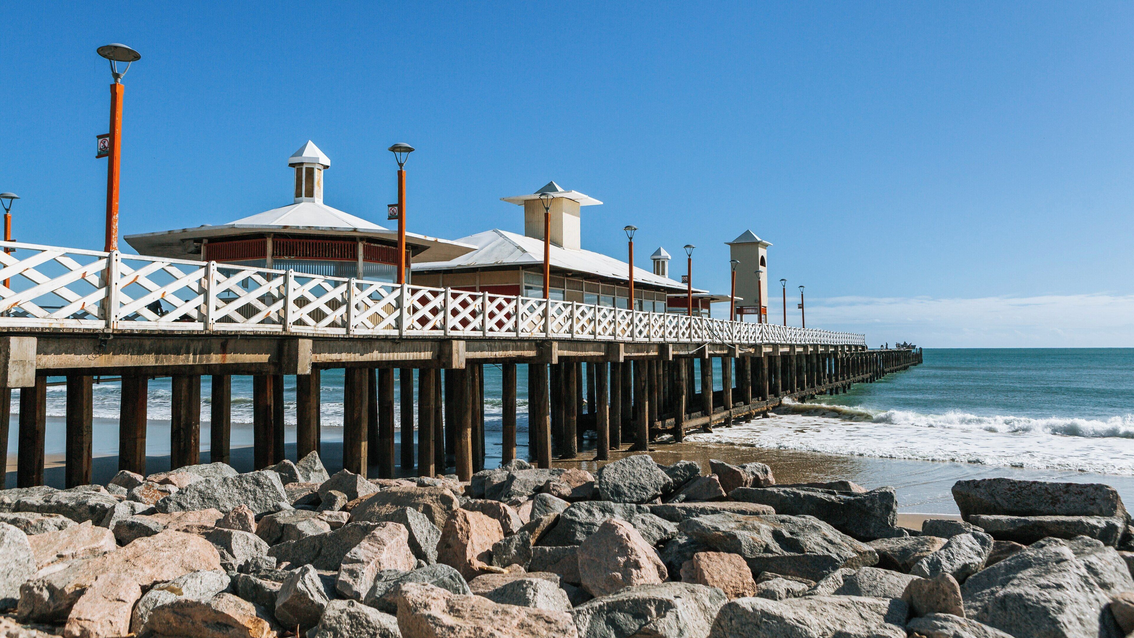 Exploring Ponte dos Ingleses along the Iracema Beach in Fortaleza, Ceara, showcasing the beauty of Brazil's coastal landscape