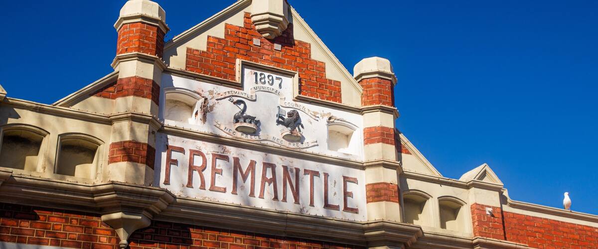 Fremantle Markets showing signage and heritage elements