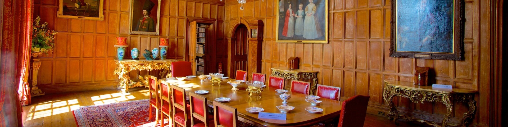 Arley Hall showing art, a house and heritage elements