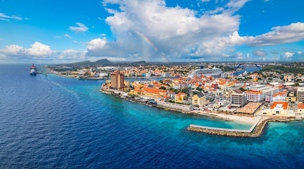 Downtown Willemstad, Curacao Skyline Aerial