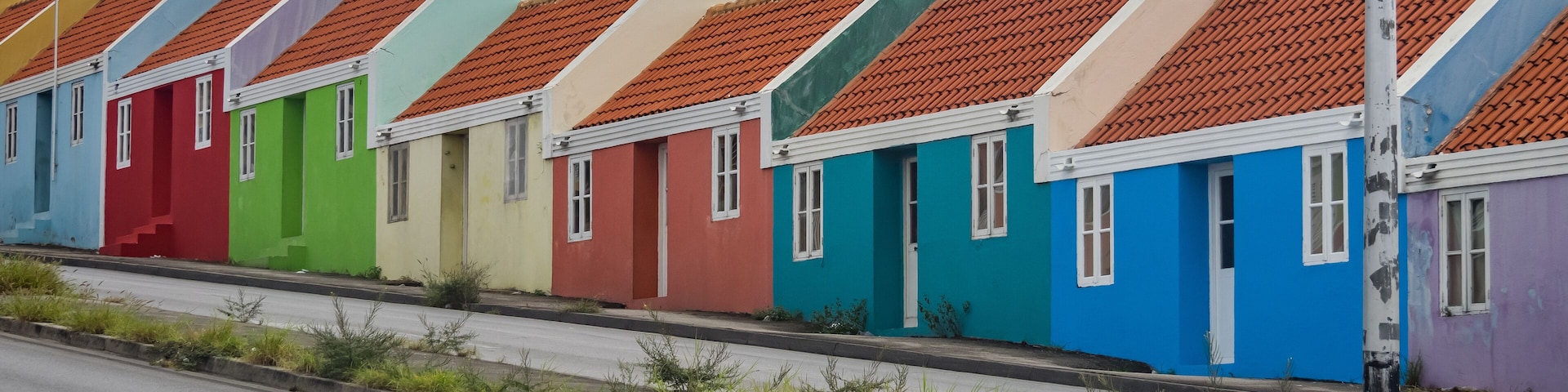 The old huses of Scharloo Views around the small Caribbean Island of Curacao