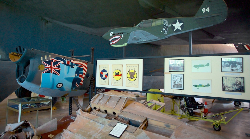 Australian Aviation Heritage Centre showing interior views and aircraft