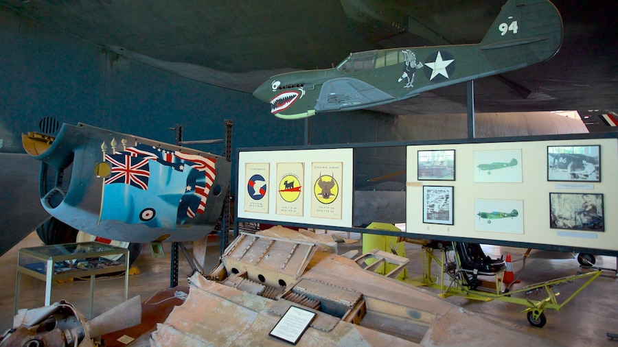 Australian Aviation Heritage Centre featuring interior views and aircraft