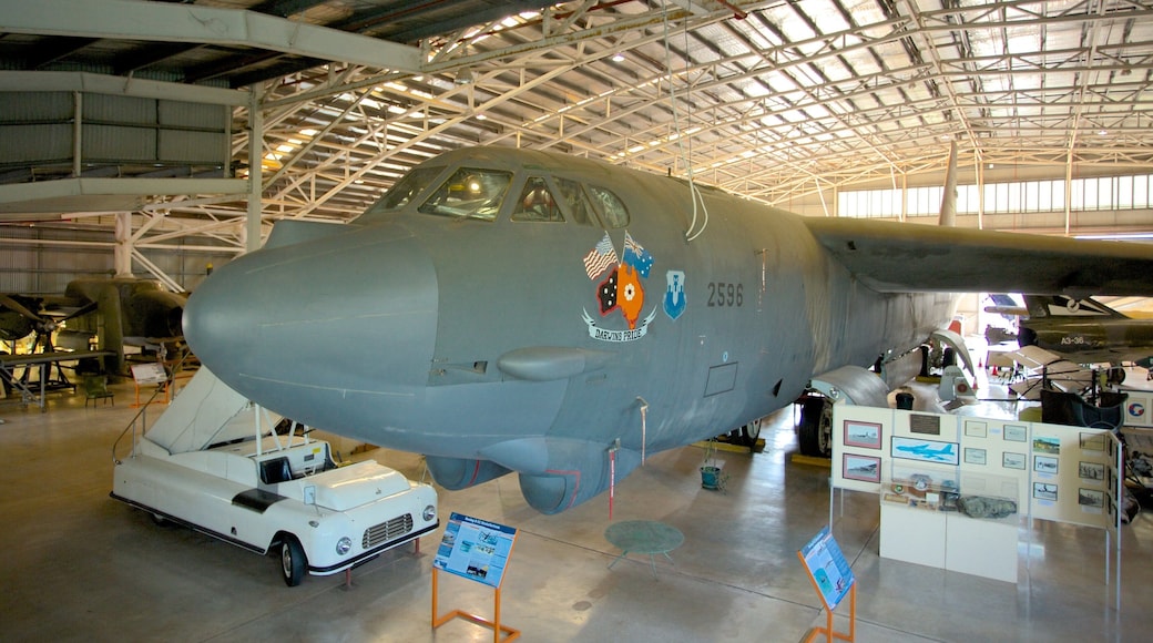 Australian Aviation Heritage Centre which includes interior views, military items and aircraft