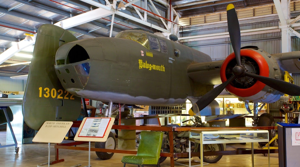Australian Aviation Heritage Centre featuring aircraft and interior views