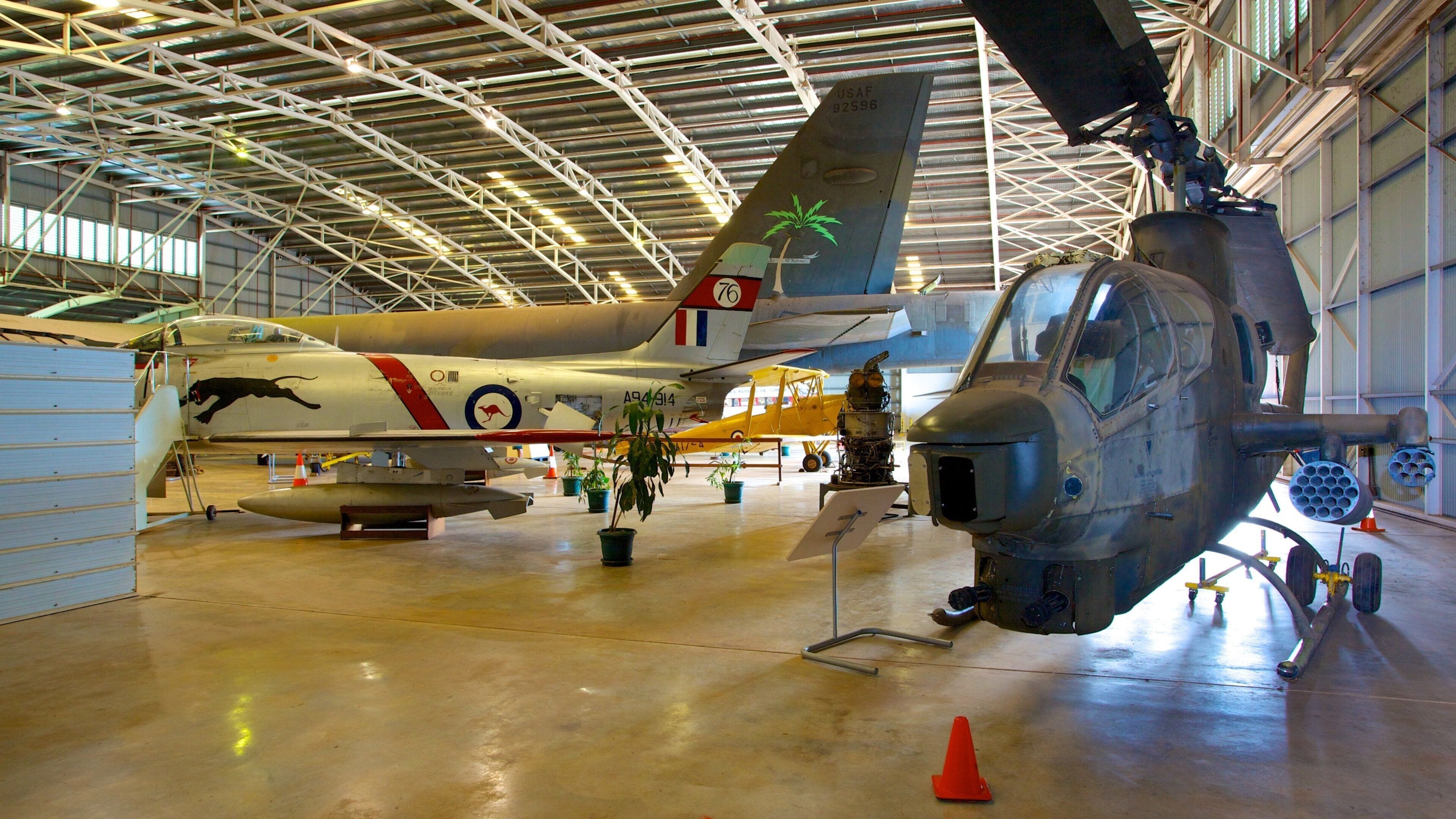Australian Aviation Heritage Centre which includes aircraft and interior views
