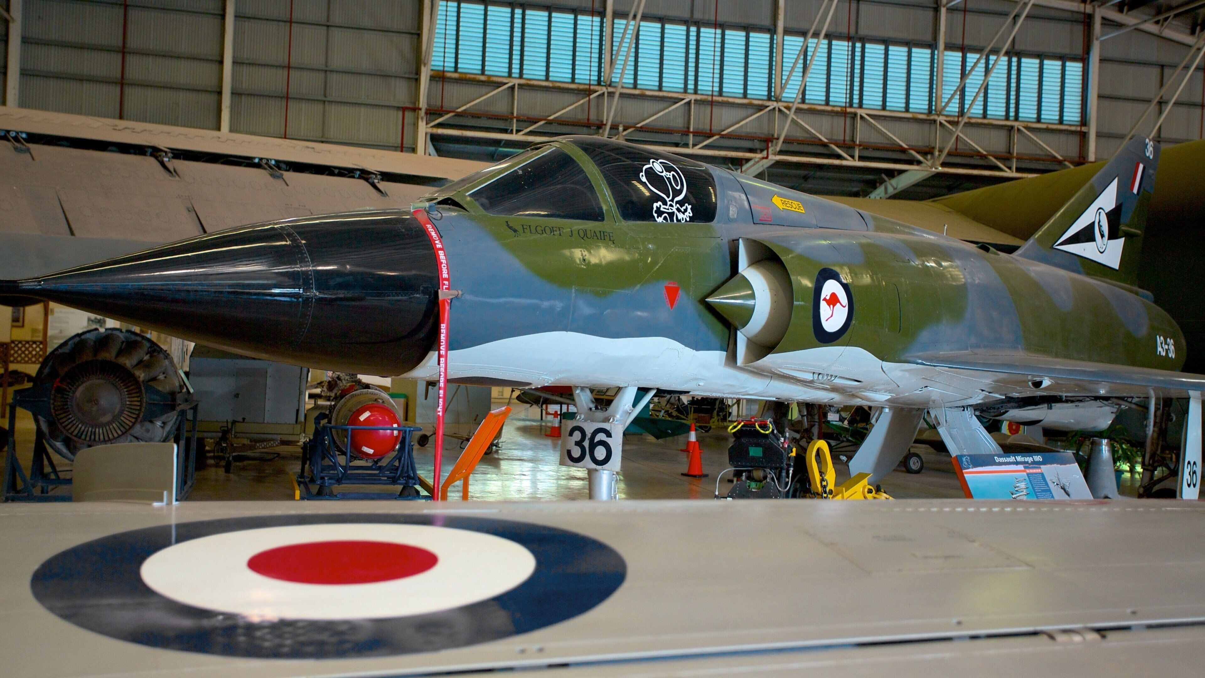 Centro culturale dell\'aviazione australiana caratteristiche di aereo e vista interna