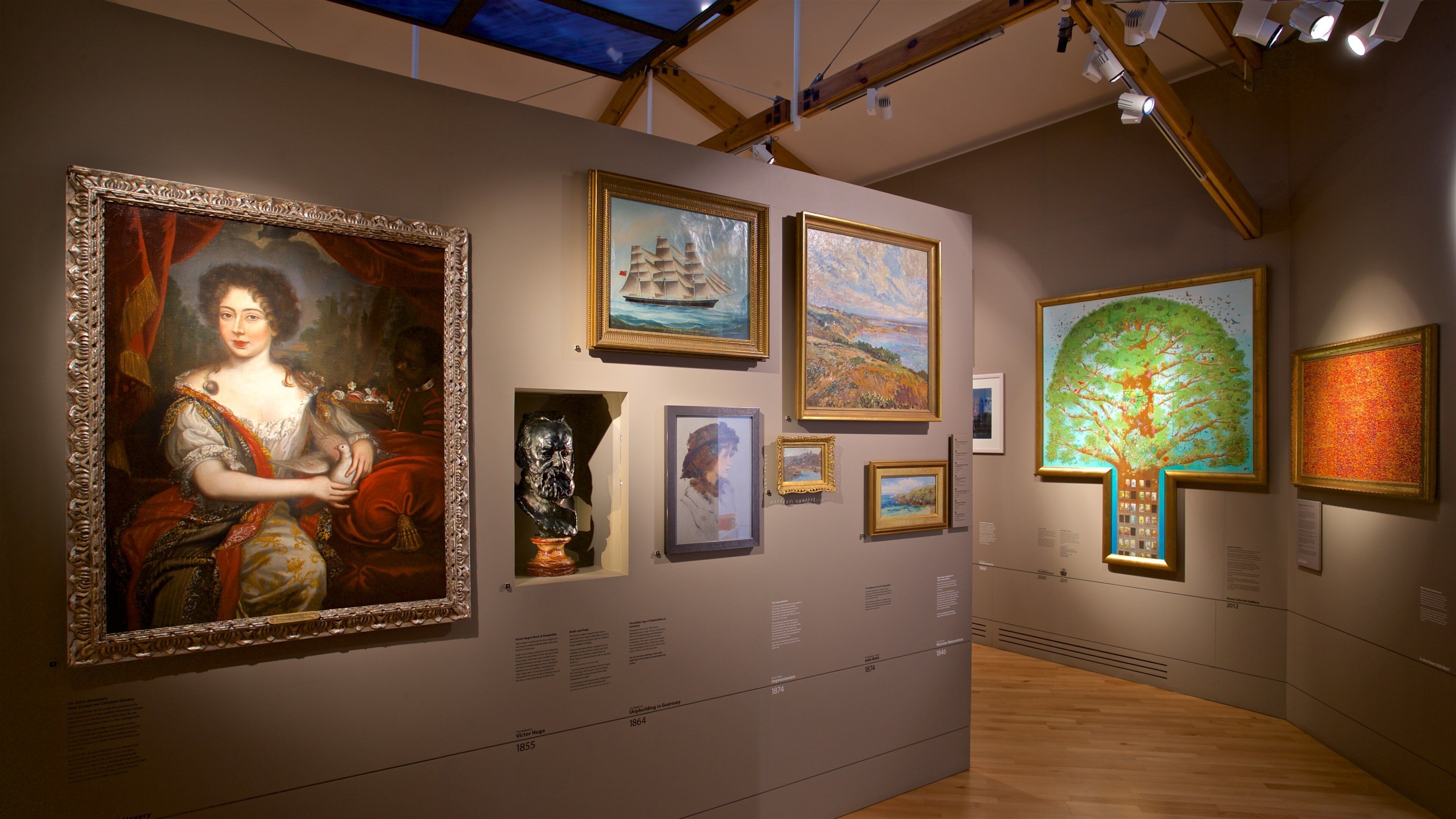 Guernsey Museum and Art Gallery showing art and interior views