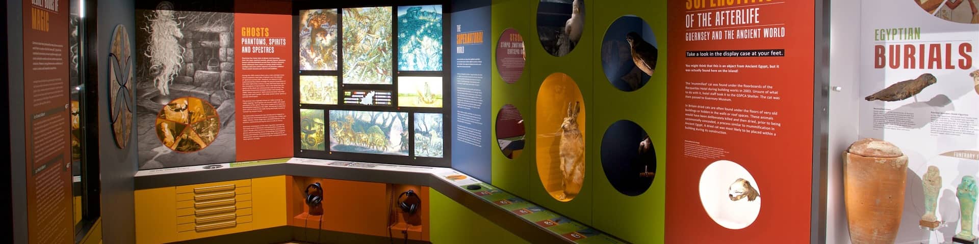 Guernsey Museum and Art Gallery showing interior views