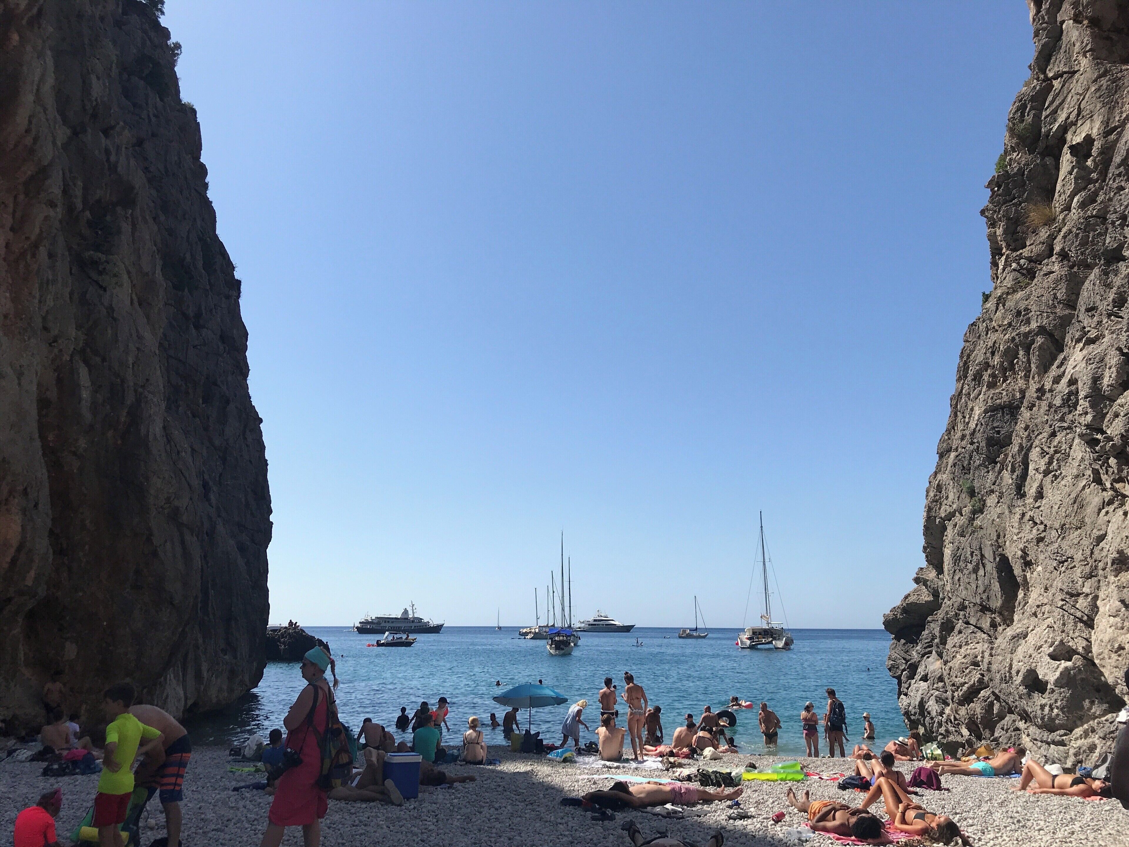 It’s a small rocky beach, but unlike any beach I’ve ever seen. Definitely worth the trip and the path to the beach is unbelievable.