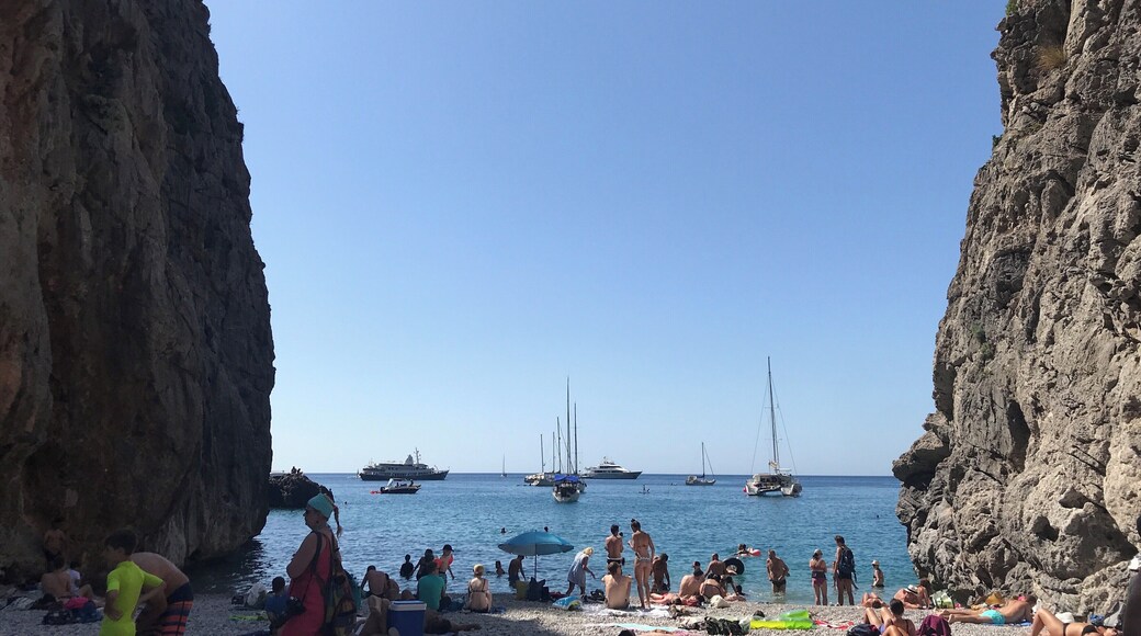 It’s a small rocky beach, but unlike any beach I’ve ever seen. Definitely worth the trip and the path to the beach is unbelievable.