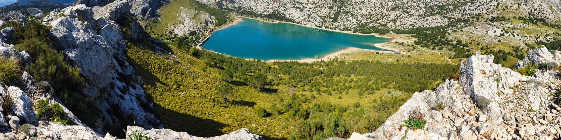 Gorg Blau reservoir , Escorca, Natural area of the Serra de Tramuntana., Majorca, Balearic Islands, Spain