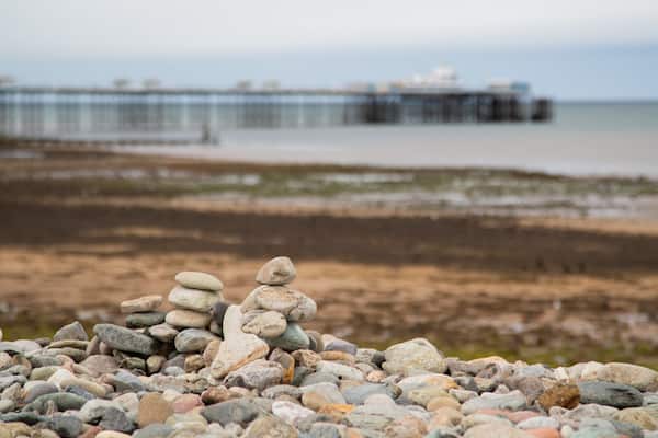 Promenade showing a pebble beach
