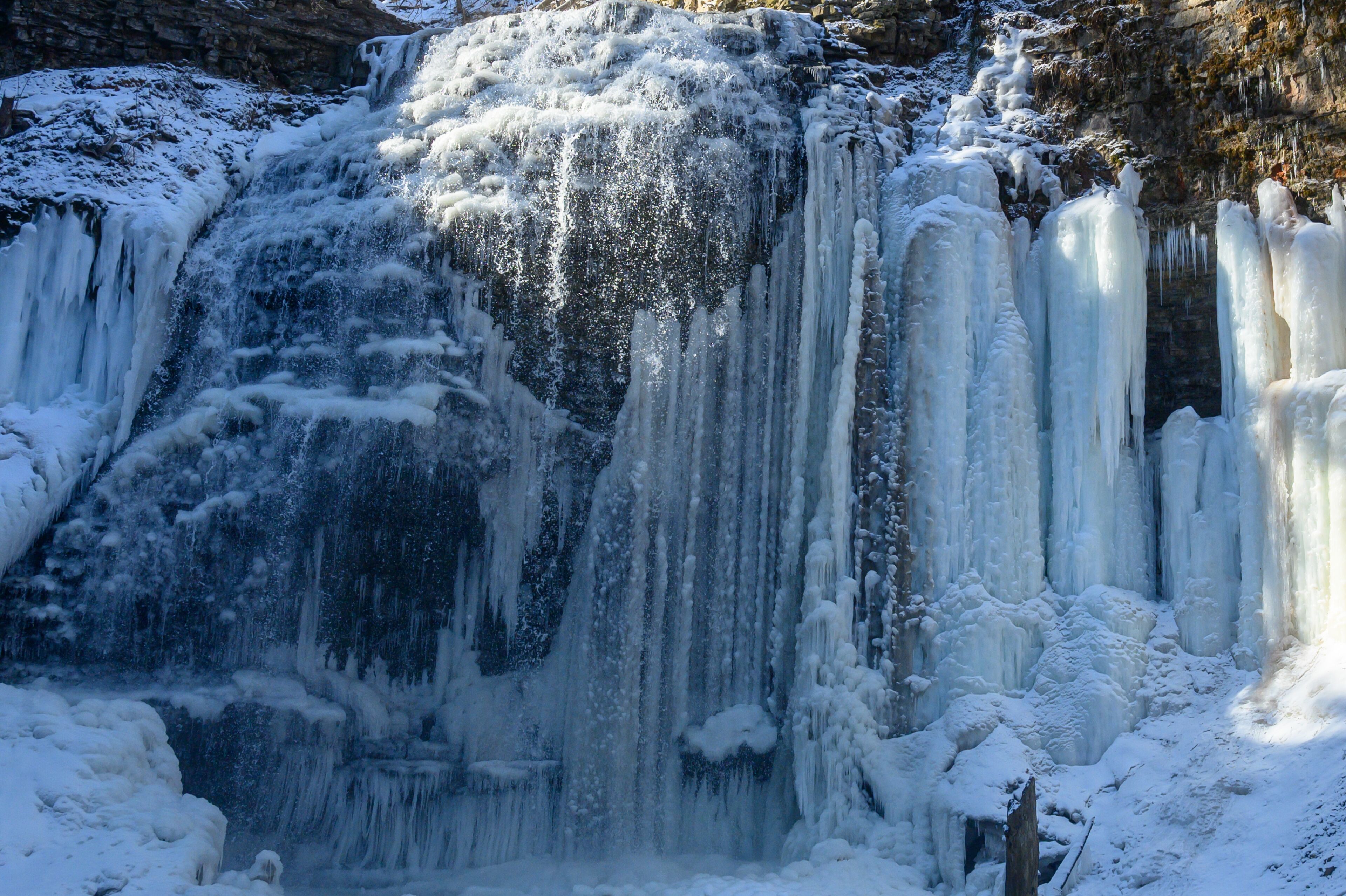 Tiffany Falls shows its beauty in winter
