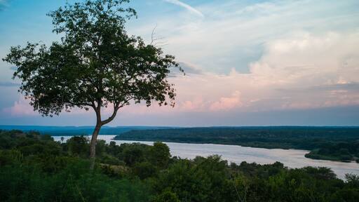 River Nile at Dusk in Murchison Falls National Park, Uganda