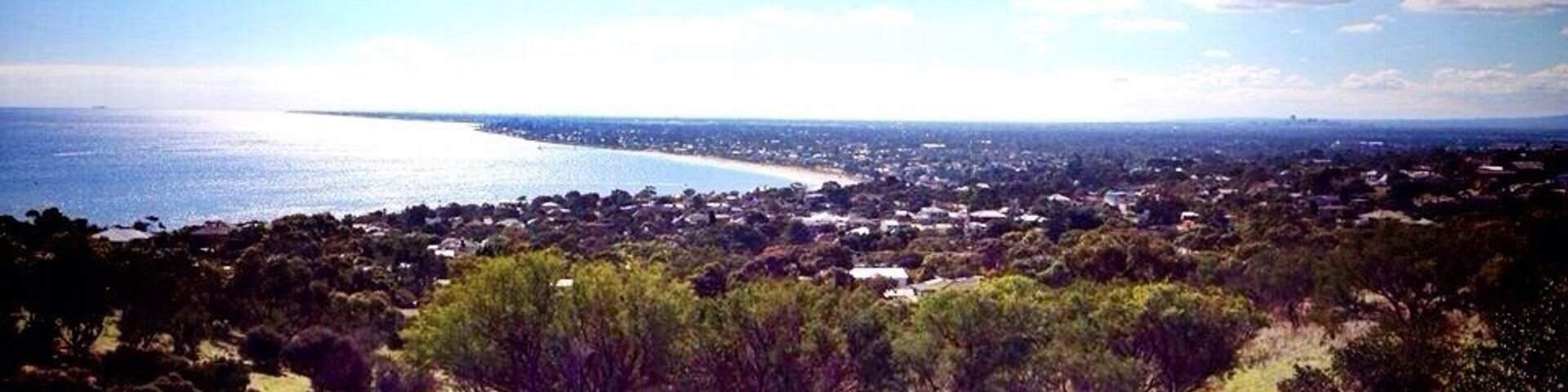 Marino Conservation Park in the South of Adelaide is where you'll find the lighthouse at the top of the hill. The view from up here is great, you can see all along the coast and even the city.