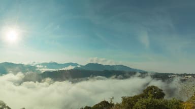Landscape at cliff dawn in Zacatlan de las manzanas, Puebla