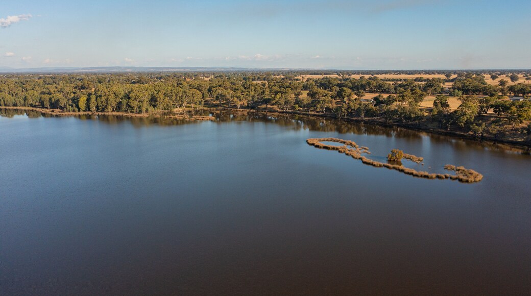Moodemere Nature Conservation Reserve featuring tranquil scenes, a lake or waterhole and landscape views