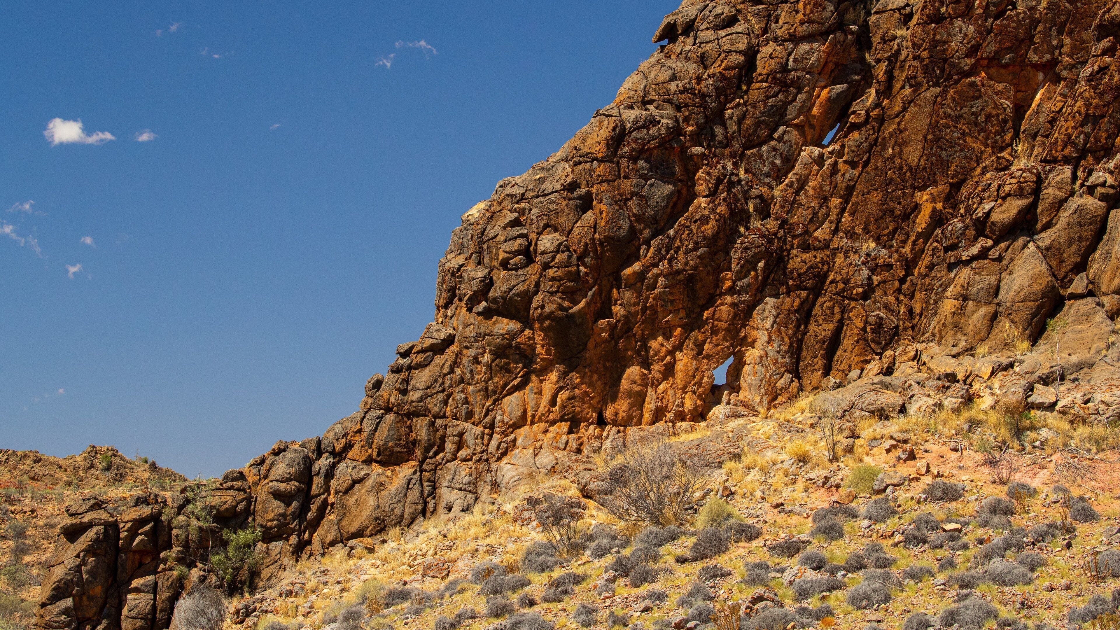 Corroboree Rock Conservation Reserve which includes a gorge or canyon and desert views