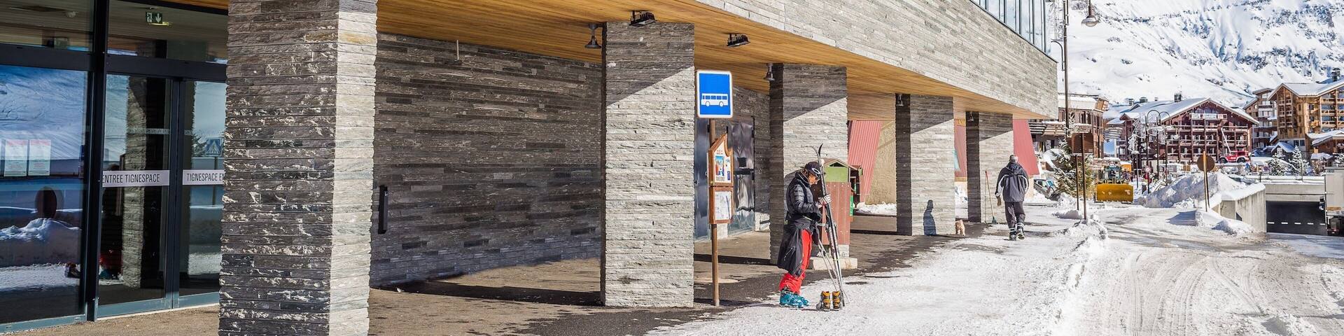 Alpes du Nord featuring a luxury hotel or resort and snow